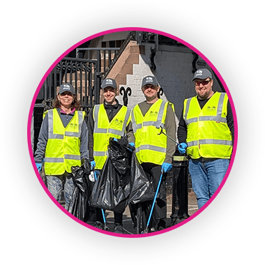 Litter picking in Bridgnorth
